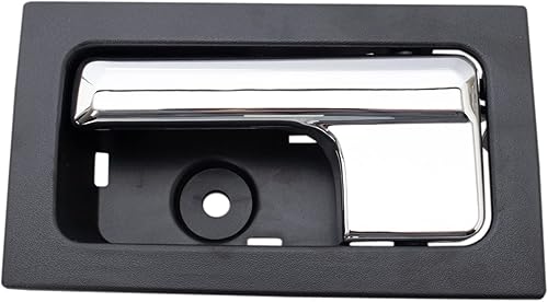 TRQ Manija de puerta interior delantera izquierda cromada y negra para el lado del conductor compatible con Ford F-150 2012-2014