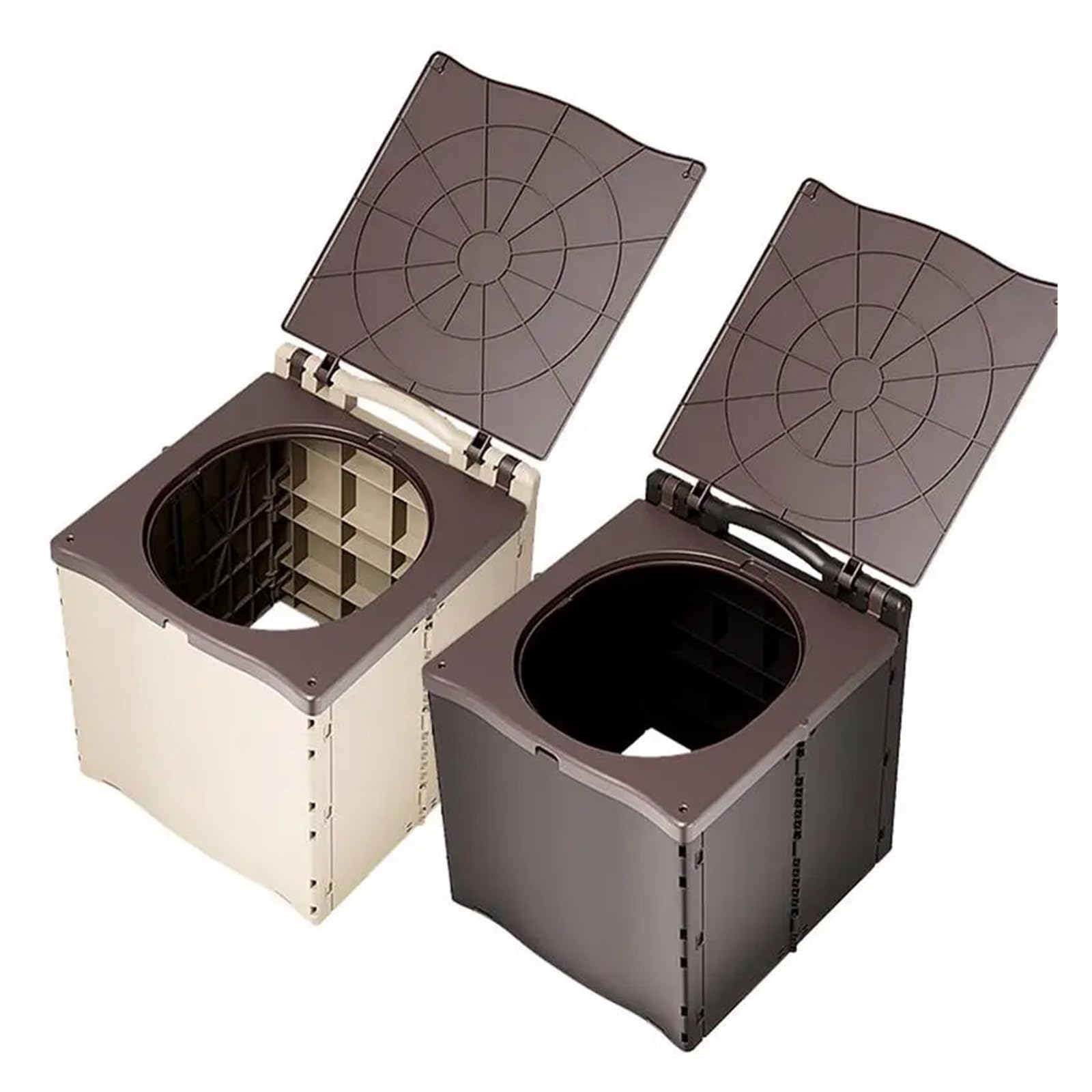 Inodoro Plegable Portable Toilets For Adults Camping Toilet Outdoor Portable Elderly Bedside Toilet Car Travel Trash Can Outside Women Potty(Brown)