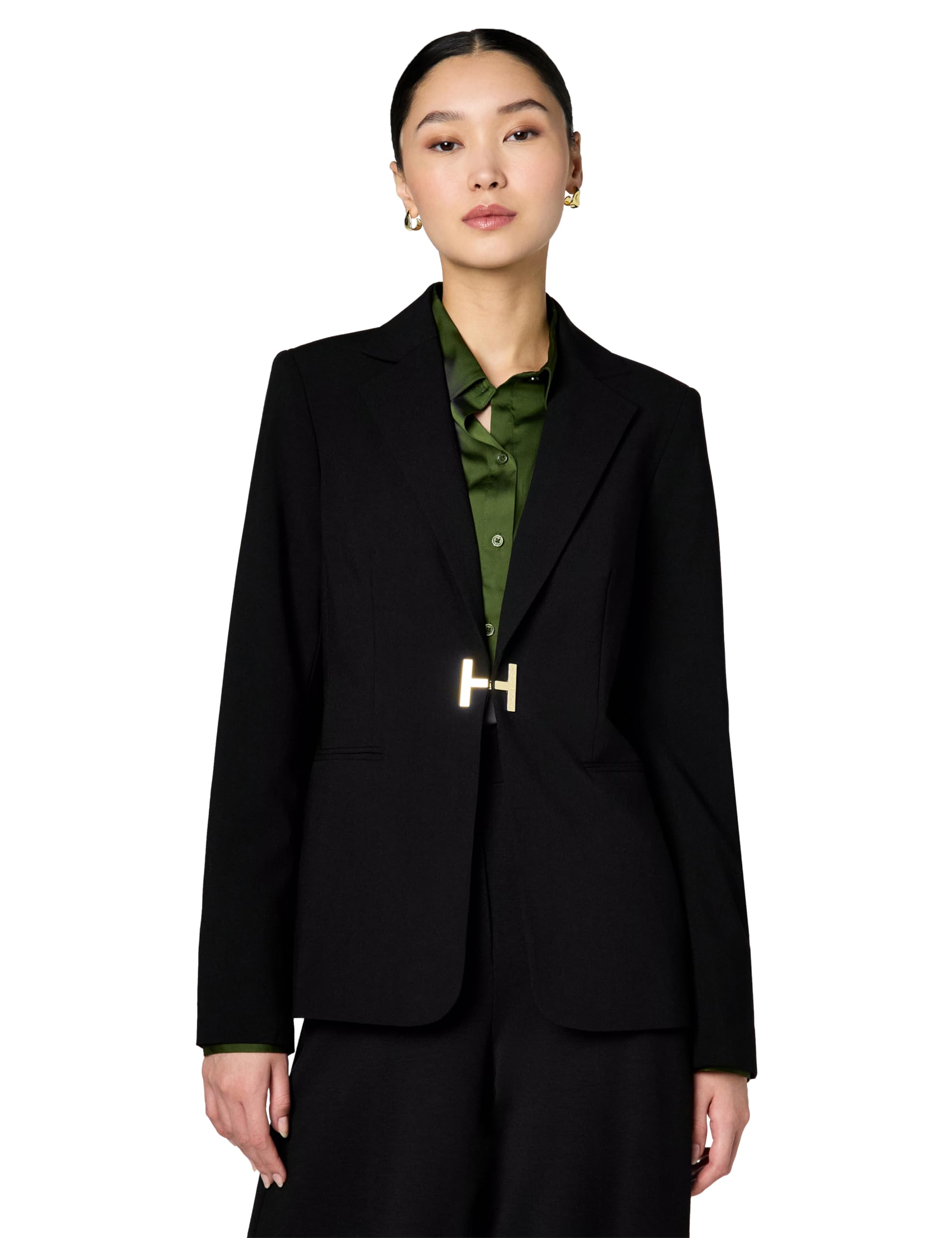 Photo 1 of HALSTON H Women's Suits Blazer, Black, 8