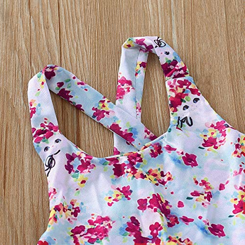 SOONHUA Baby Meisje Een Stuk Mesh Bloemen Badmode Monokini Strandkleding Badpak Zwempak - Image 5