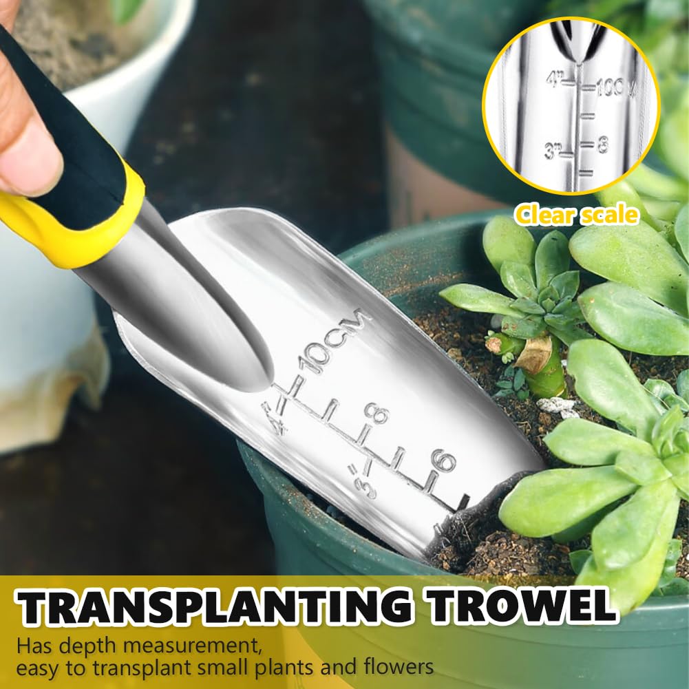 Gartengeräte-Set, 3-teilig, schweres Garten-Set inklusive Kelle, Pflanzmaschine