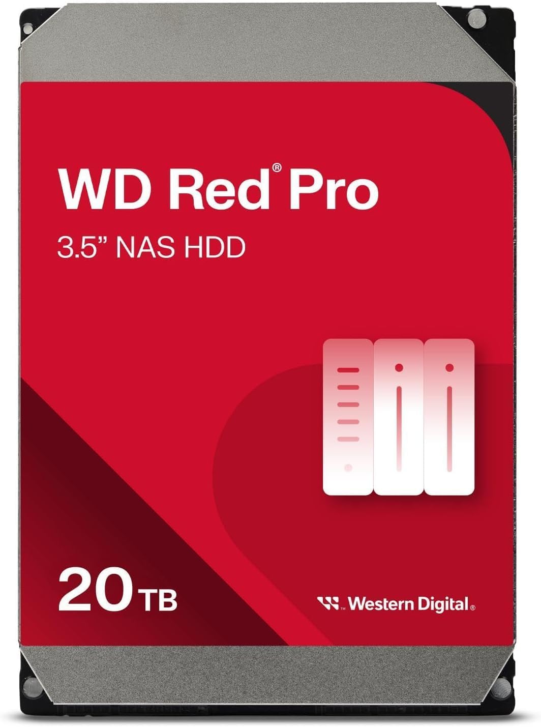 WD Red Pro 20TB NAS 3.5" Internal Hard Drive - 7200 RPM, SATA 6 Gb/s, CMR, 512MB Cache