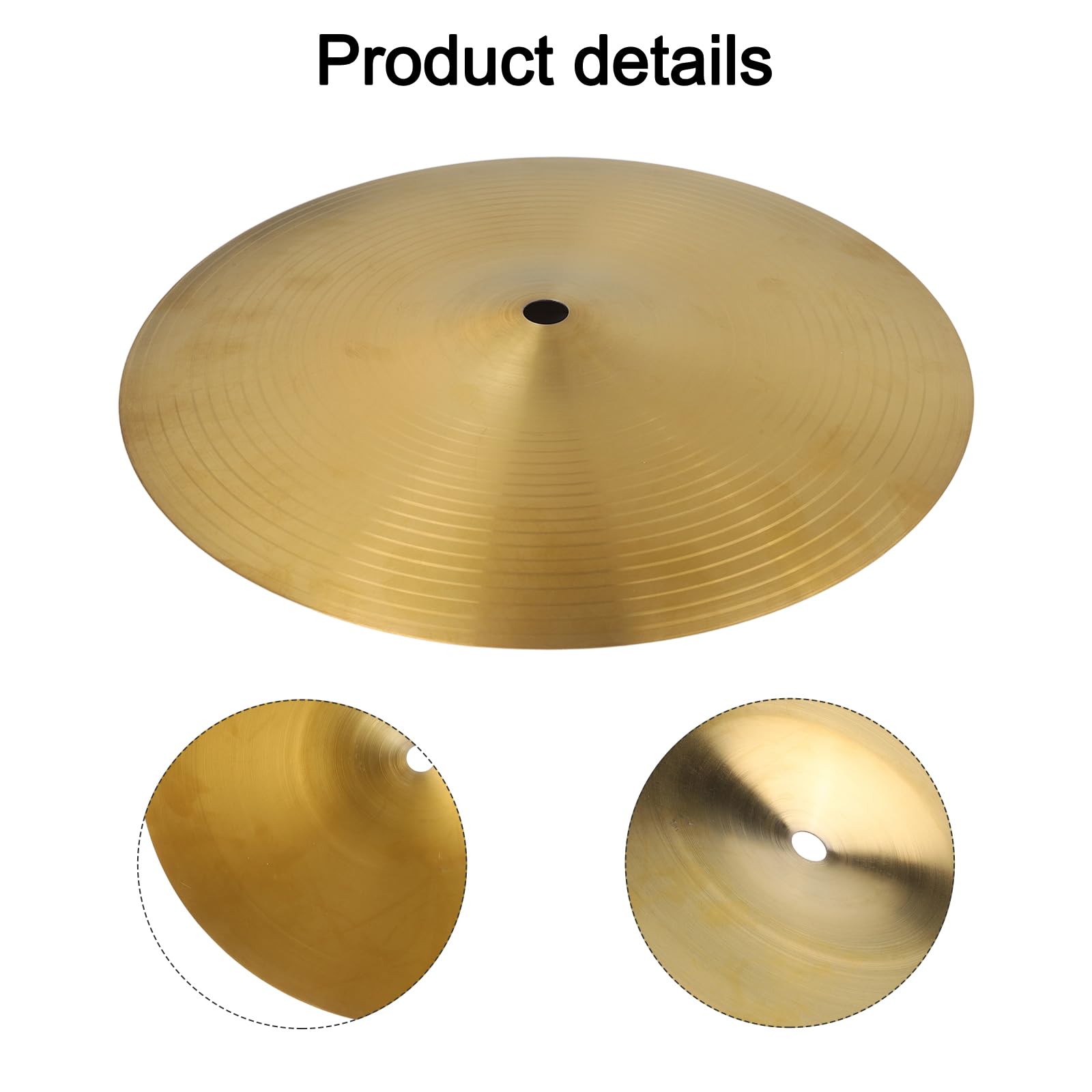 Schlagzeug-Becken-Set, Schlagzeug, Splash, Crash, HiHat, Jazz-Trommel, Becken für Schlagzeug-Set für Blechblasinstrumente (25,4 cm)