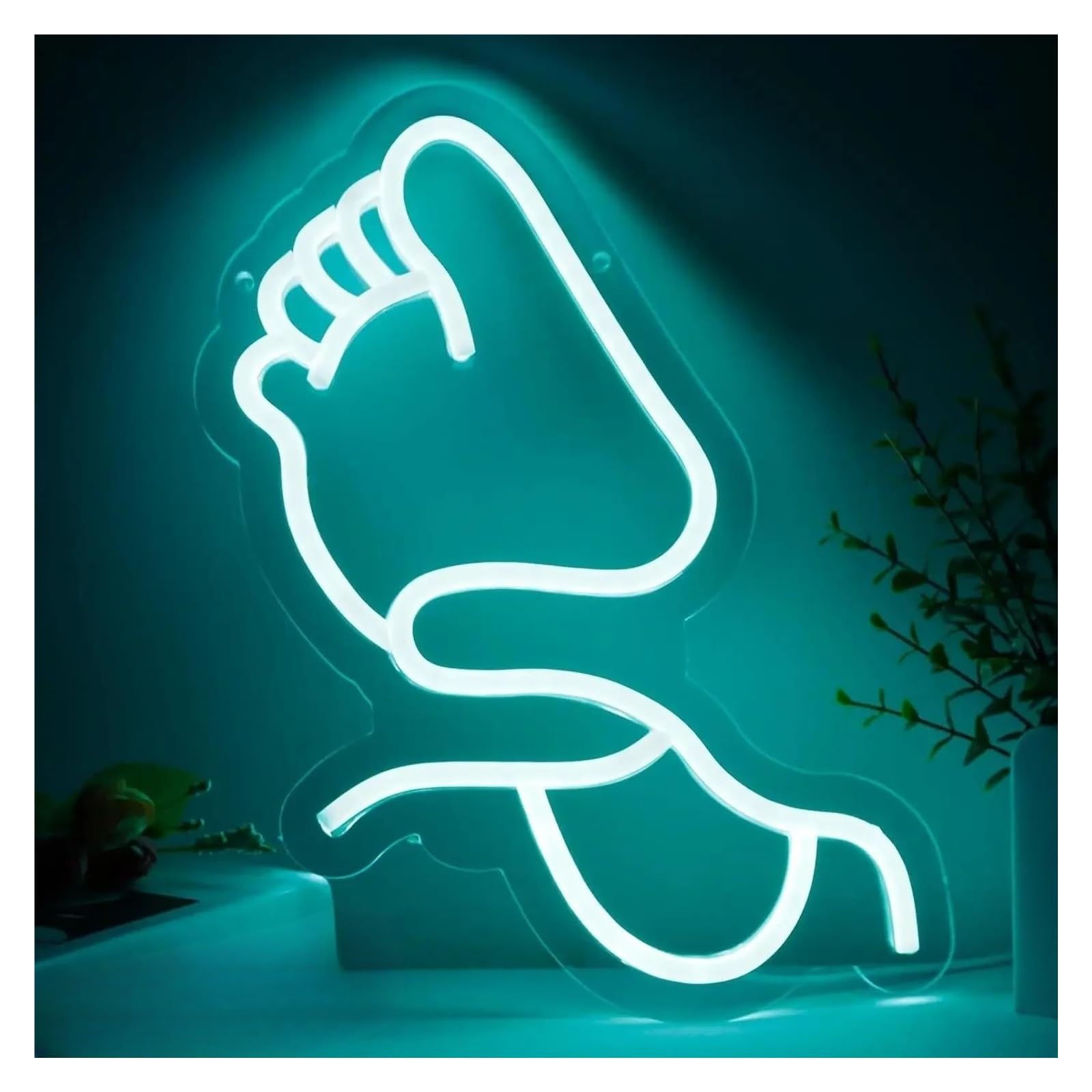 LEMST Sign Lamp Foot Massage Neon Sign for Wall Decor Lights for Business Massage Parlors Foot Baths Spas Decorative 31cmх23cm