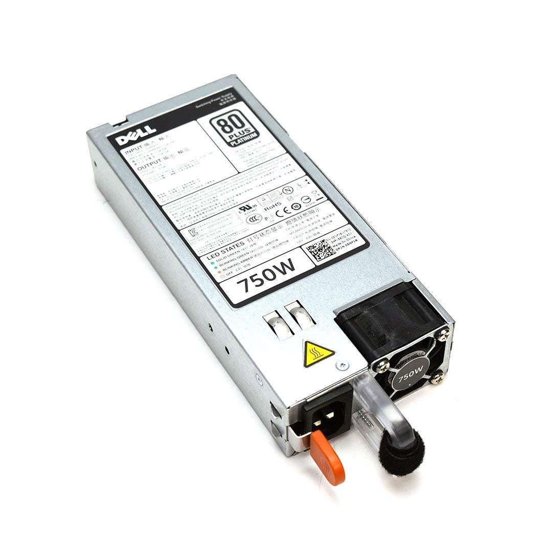 Dell Genuine OEM Dell PowerEdge R820 R720 R620 R520 PSU 750W Power Supply DPS-750AB-2 Switching P/S D750E-S1 Server Power Source (Renewed)
