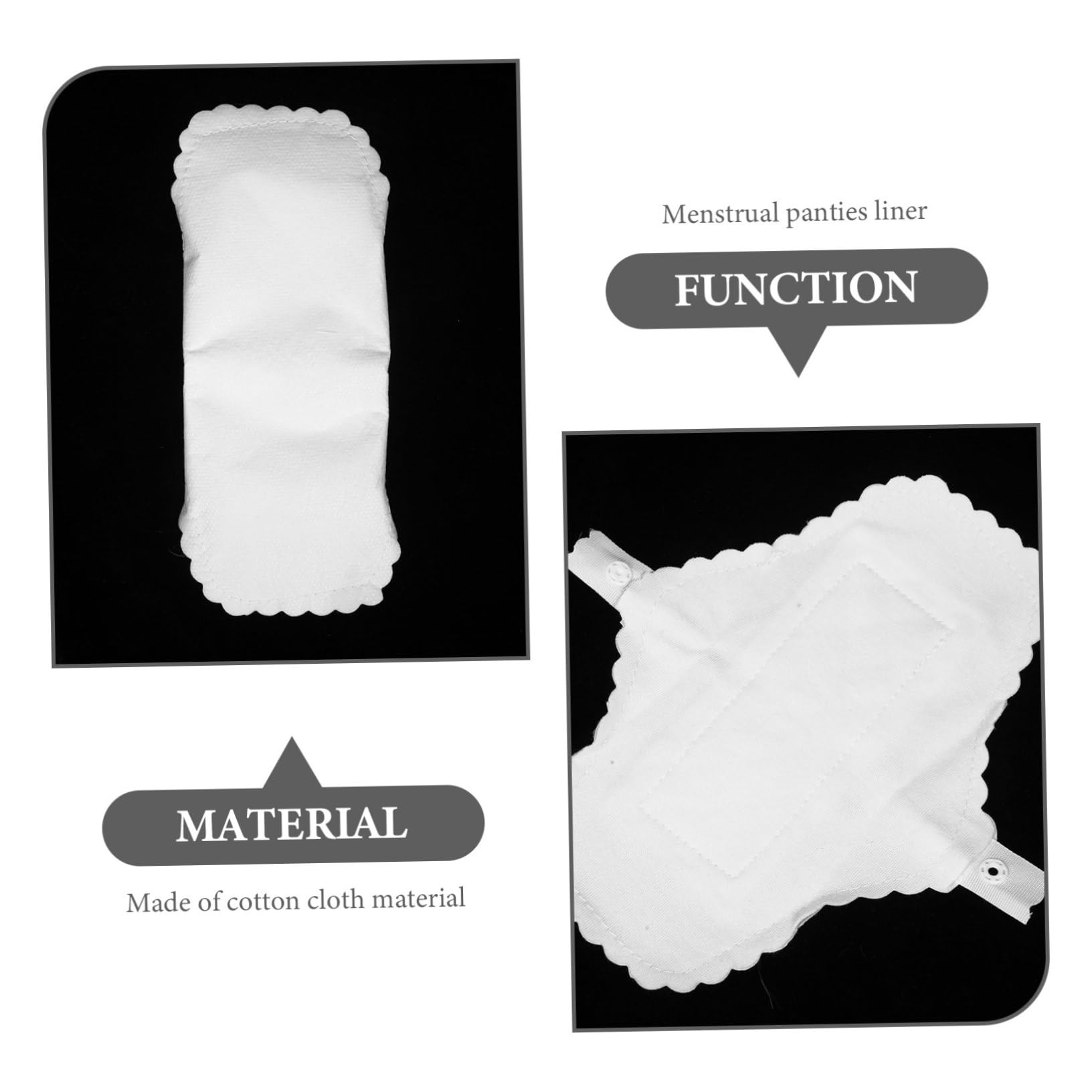 KOMBIUDA 30piezas Toallas Menstruales Reutilizables De Algodón Impermeables Conjunto De Almohadillas Higiénicas Lavables Diseño De Encaje Protección Fiable Para Ciclo Menstrual
