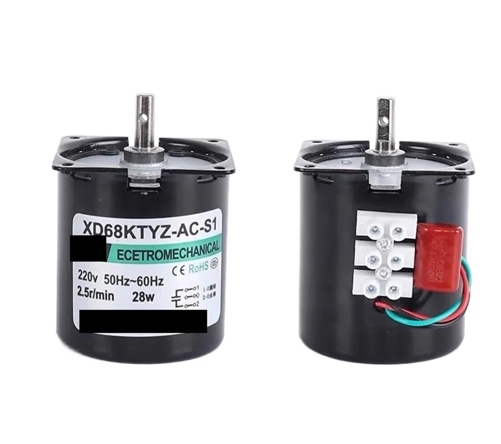 Moteur synchrone réversible 220V 28W XD68KTYZ de petite taille - 7