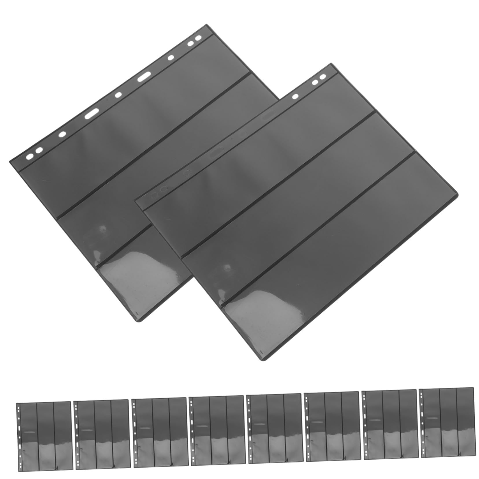 WOONEKY 10pezzi Collezionisti di Francobolli Pagina di Stoccaggio per Francobolli Doppia Faccia Accessorio per Conservazione di Materiale Pregiato Design Trasparente Facile da Usare