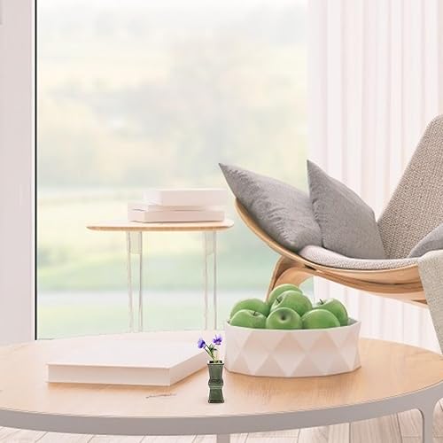 Miniatura 8 de Cabilock Mini jarrón de cerámica modelo de casa de muñecas, jarrón de flores, contenedor de plantas, decoración floral en miniatura, 2 uds