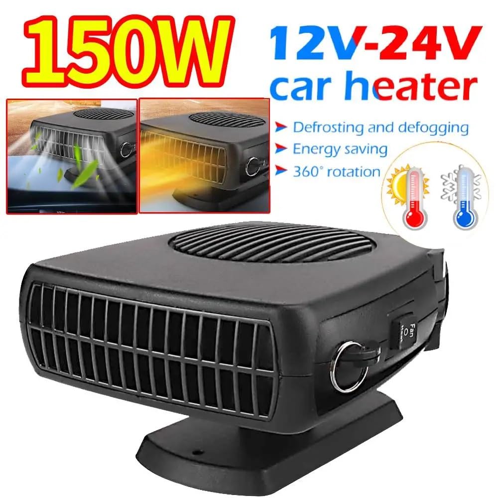 Desempañador de parabrisas de 150 W, duradero y práctico, 12 V, for coches, autobuses y camiones. Calentador portátil for parabrisas de vehículos.