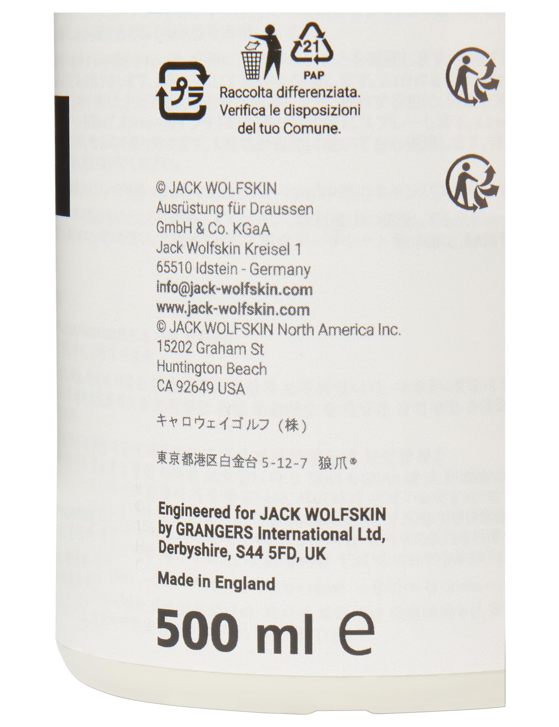 Jack Wolfskin Unisex – Spray Impregnujący Dla Dorosłych Tent & Gear Proof Imprägnierspray, Biały, Rozmiar Uniwersalny