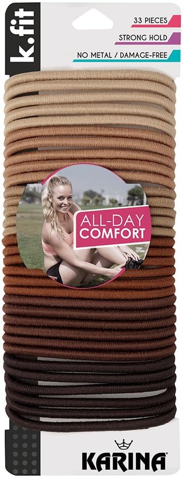 Karina K.Fit Thick Braided Elastics, Brunette, Medium