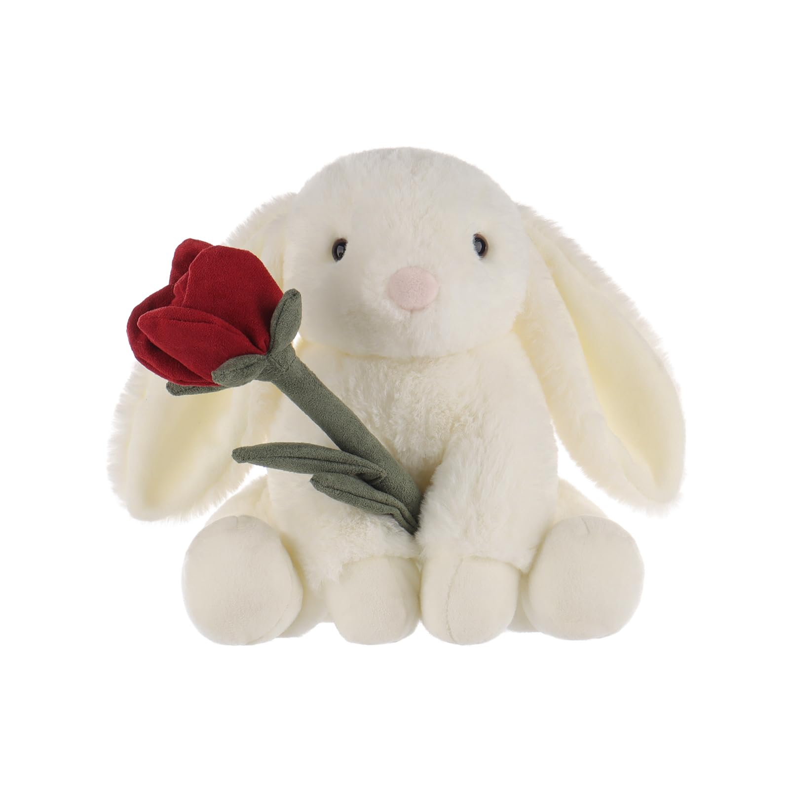 Teddy Bear Apricot Lab Toys Plush Crea Bunny Rabbit With Rose