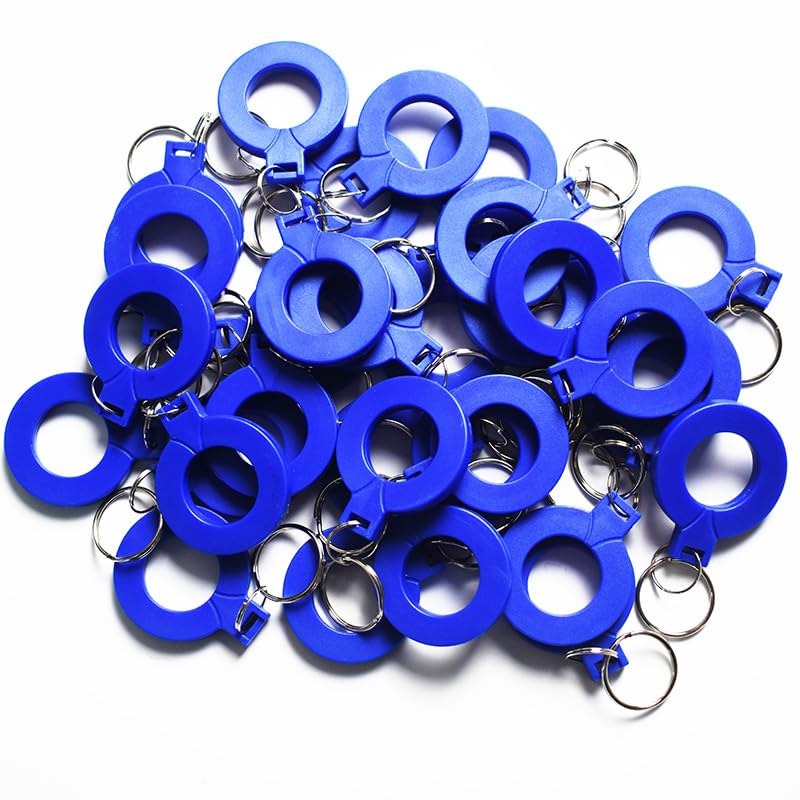 1000pcs/Lot 125Khz Proximity RFID EM4305 T5577 Smart Card Read and Rewriteable Token Tag Keyfobs Keychains Access Control(Blue)