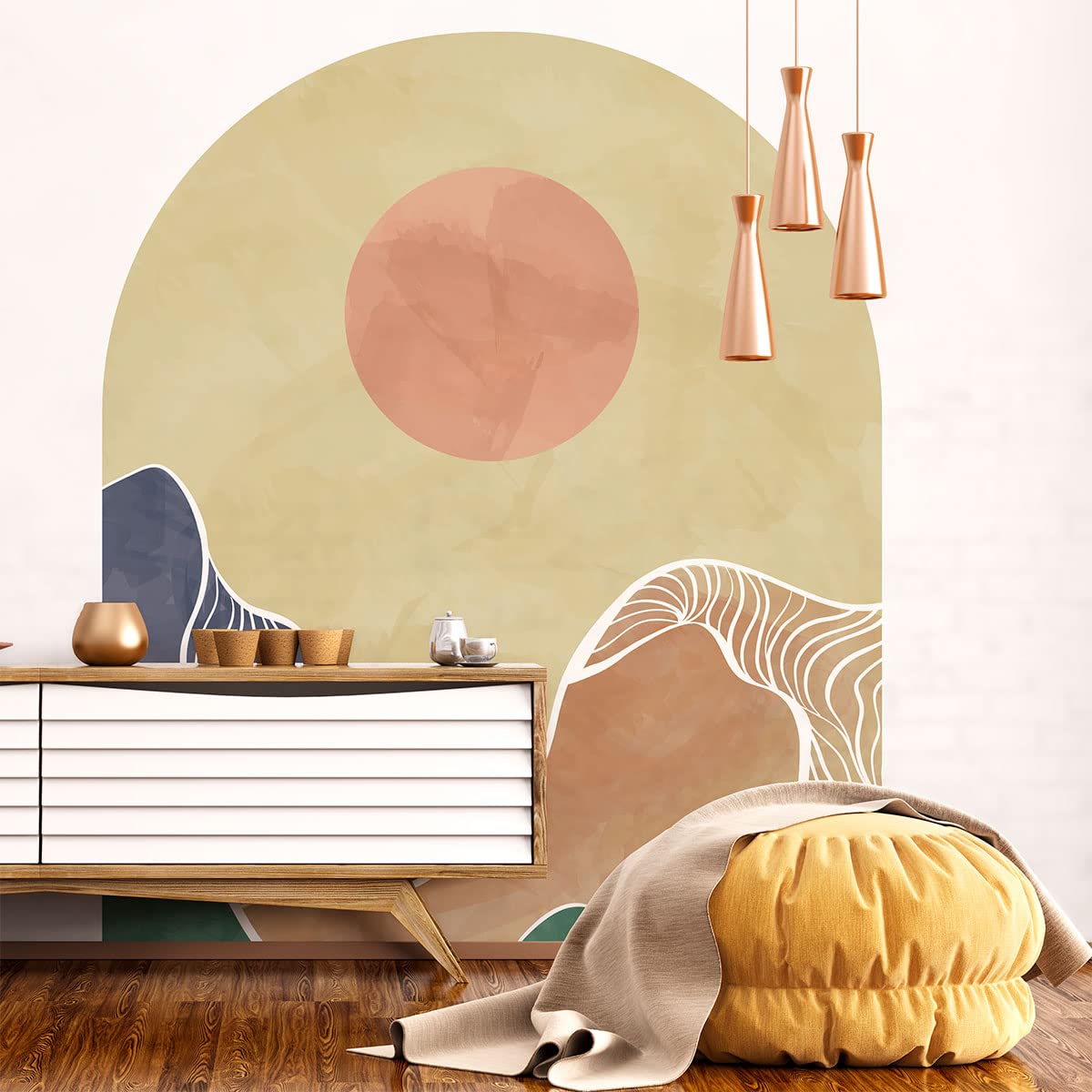 Fresque géante désert pour salon papier peint intissé pré-encollé moderne 105x90cm
