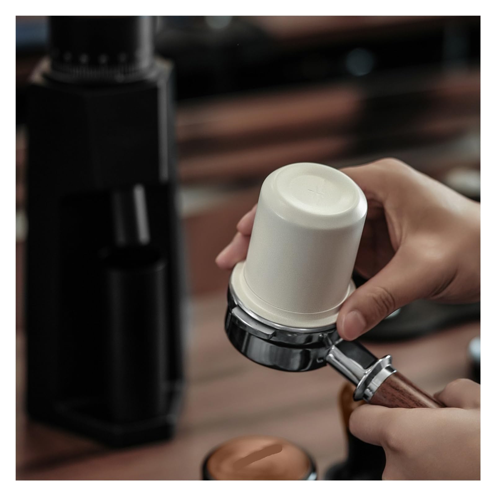 Taza Dosificadora De Café Expreso De 58mm, Compatible Con Portafiltro De 58mm, Accesorios De Café De Acero Inoxidable 304, Regalo De Barista For El Hogar(White)