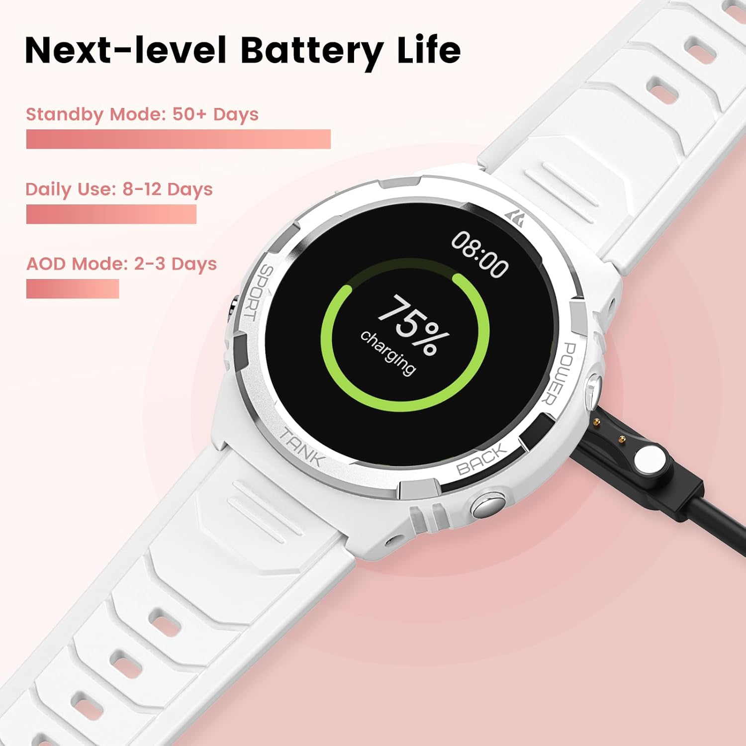 KOSPET Smartwatch Donna, Rispondere/Chiamare FitnessTracker, 50 Giorni di Batteria, 1.3AMOLED HD Display, 70 Modalità Sportive, 5ATM Impermeabile, 24H Sleep/Heart Rate Compatibile Android iOS KOSPET Smartwatch Donna, Rispondere/Chiamare FitnessTracker, 50 Giorni di Batteria, 1.3AMOLED HD Display, 70 Modalità Sportive, 5ATM Impermeabile, 24H Sleep/Heart Rate Compatibile Android iOS