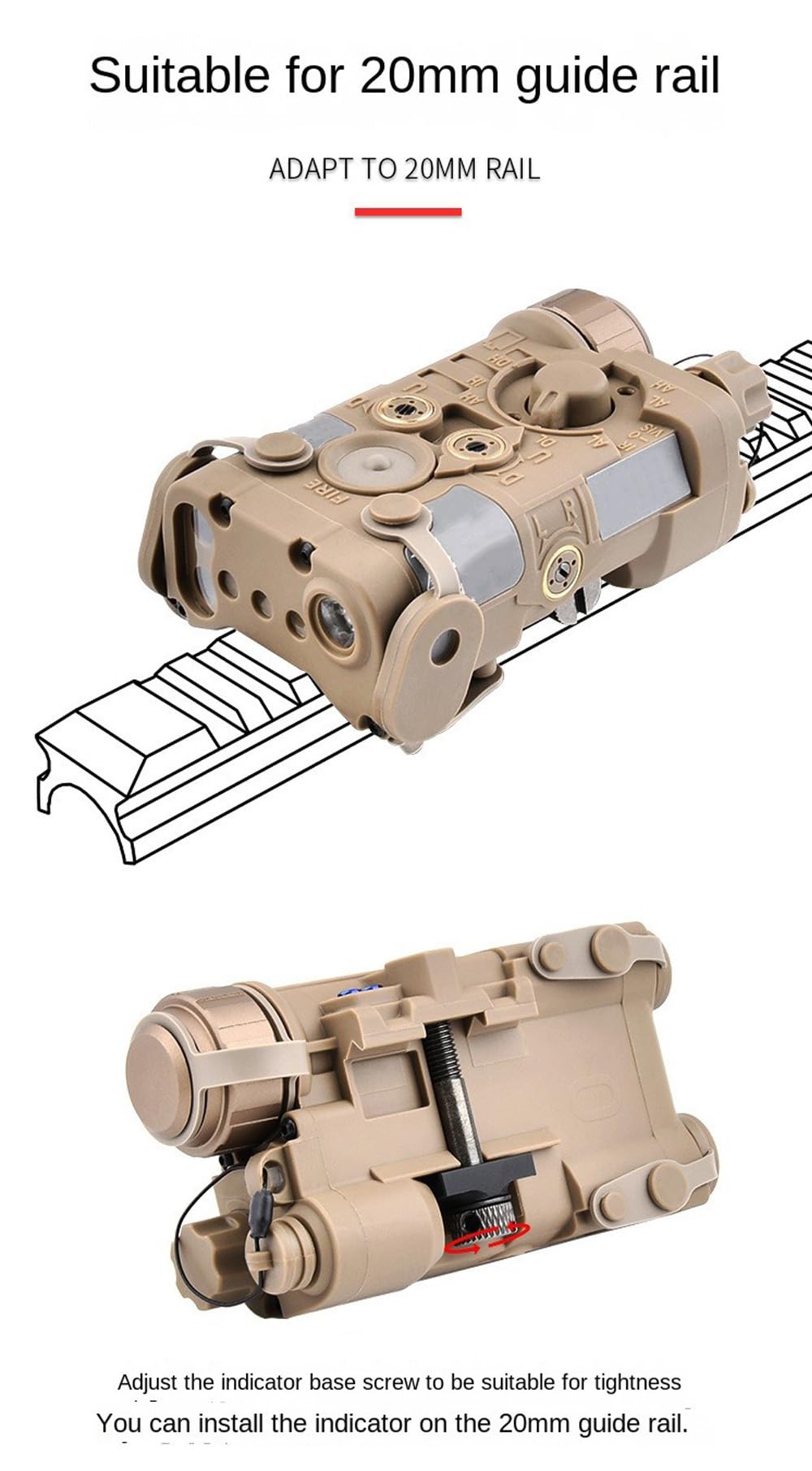 Plastic L3-NG Box Aiming Laser Sights(with IR Laser + Blue Laser+White Light), & M600C Strong LED Flashlight, & AX Modular Dual Wire Remote Pressure Switch(SF+2.5 Plug) Combo,DE