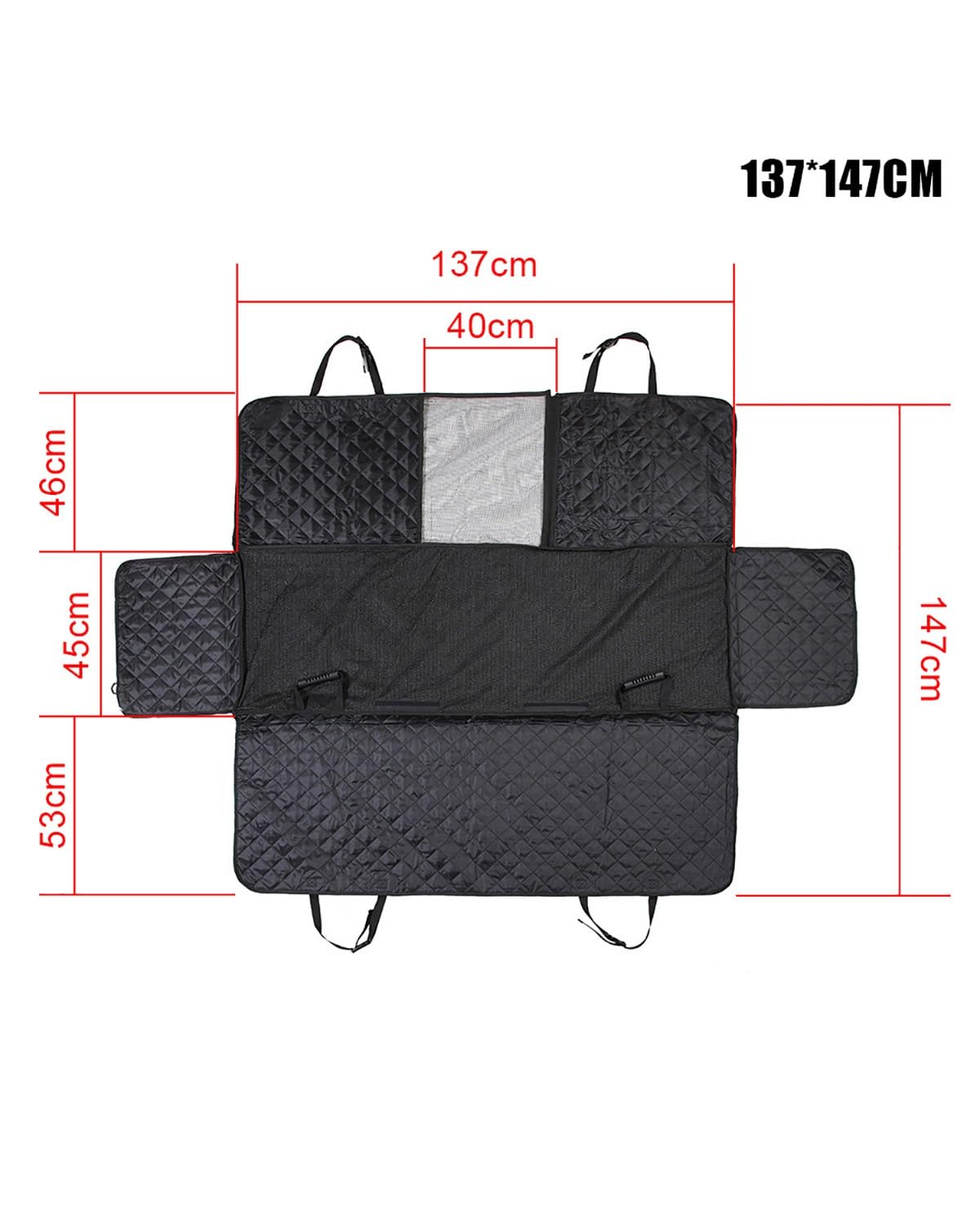 Fotelik samochodowy dla psa wodoodporny tylny tył samochodu mata na kota pies poduszka bagażnik materac pokrycie siedzenia psów zwierząt domowych(Grey 143x153CM)
