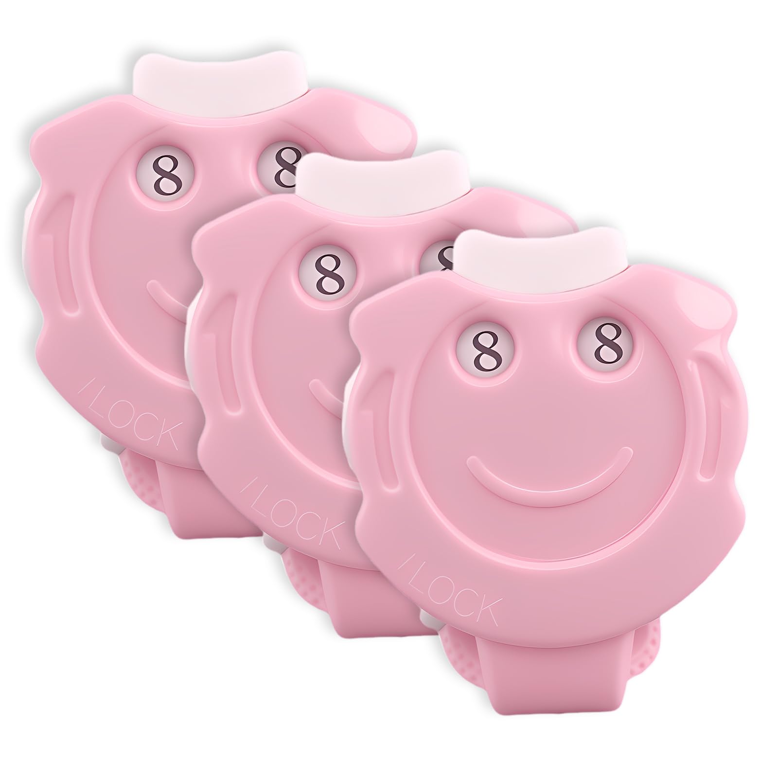 Row Counter for Knitting UK - ShiningUU 3-Pack Manual Stainless Steel Stitch Marker with Engraved Numbers | Ergonomic Crochet & Knitting Row Counter (Pink)​