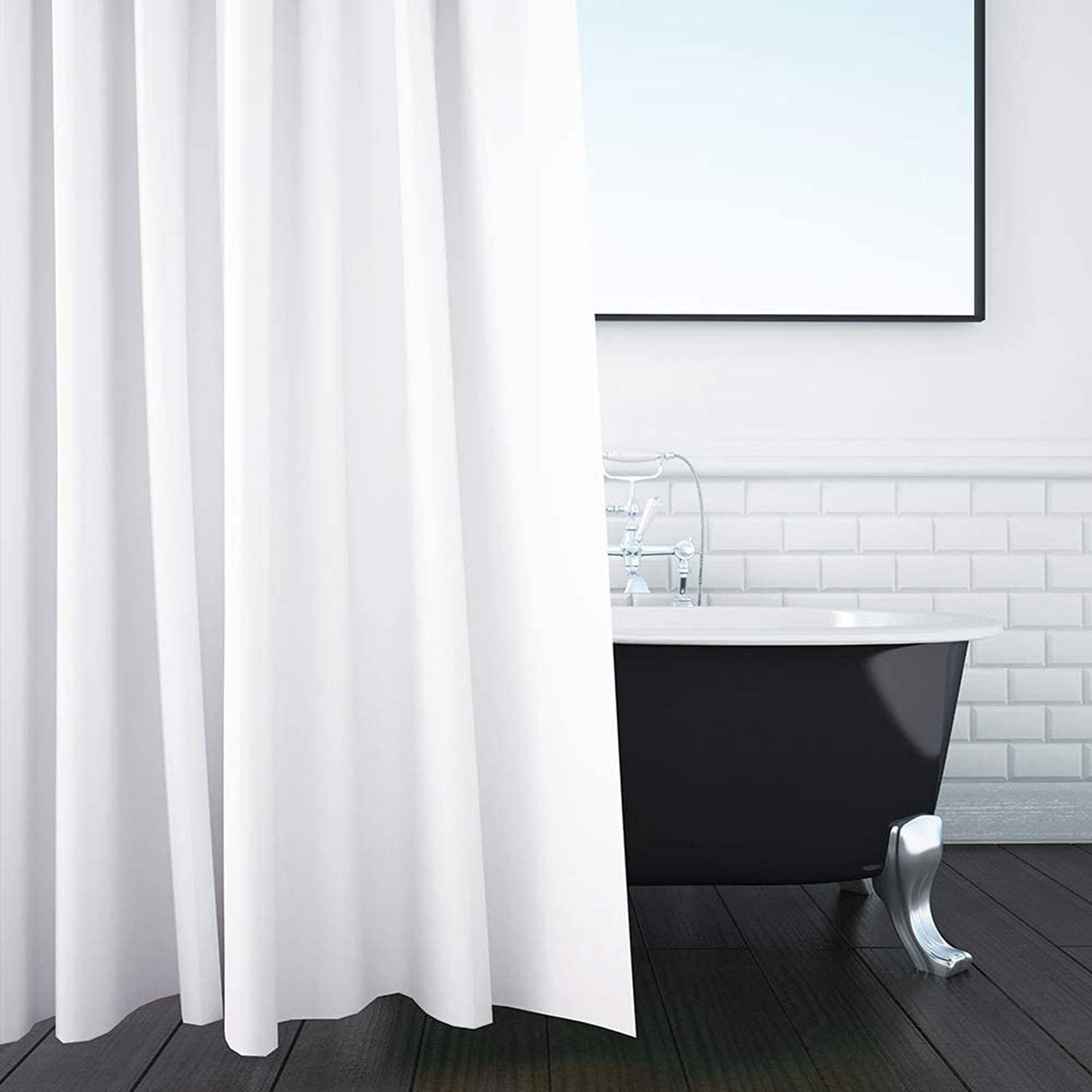 U Sd - Barra de ducha multifunción curvada de acero inoxidable para baño, vestidor, fácil de instalar (taladro/sin taladro) ajustable 80 180 cm Slish