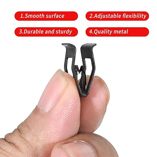 Miniatura 6 de WHALETAIL 20 clips universales para salpicadero de automóvil, repuesto de retenedor de metal para consola delantera de automóvil, clip de ajuste