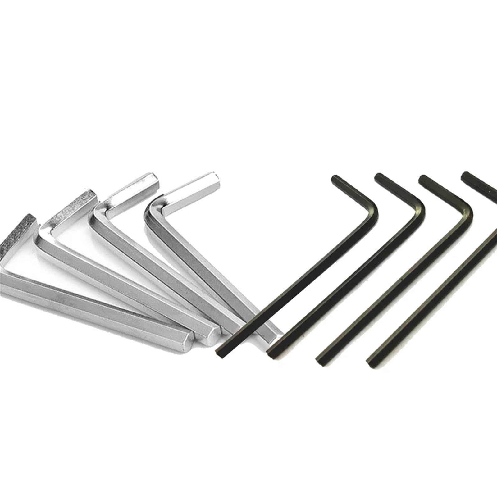 Genérico Llave Allen Llave hexagonal Juego de llaves Allen pequeñas Bicicleta Mango en L pequeña for computadora y teléfono(Black,1.5mmx17x47 150pcs)