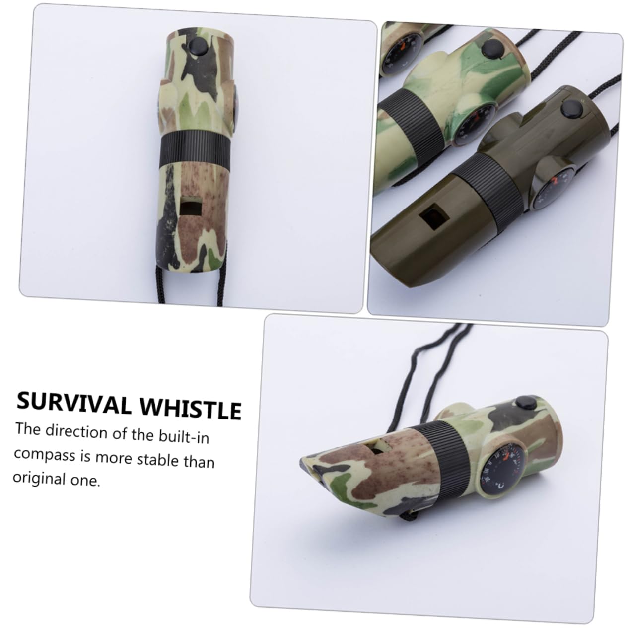 Sosoport Outdoor-überlebens Pfeife Pfeifen-Halskette Schiebepfeife Sicherheitspfeife Notfall Outdoor-multitools Notfall Pfeifen Notfall-überlebenspfeife Zelt Lichter Abs