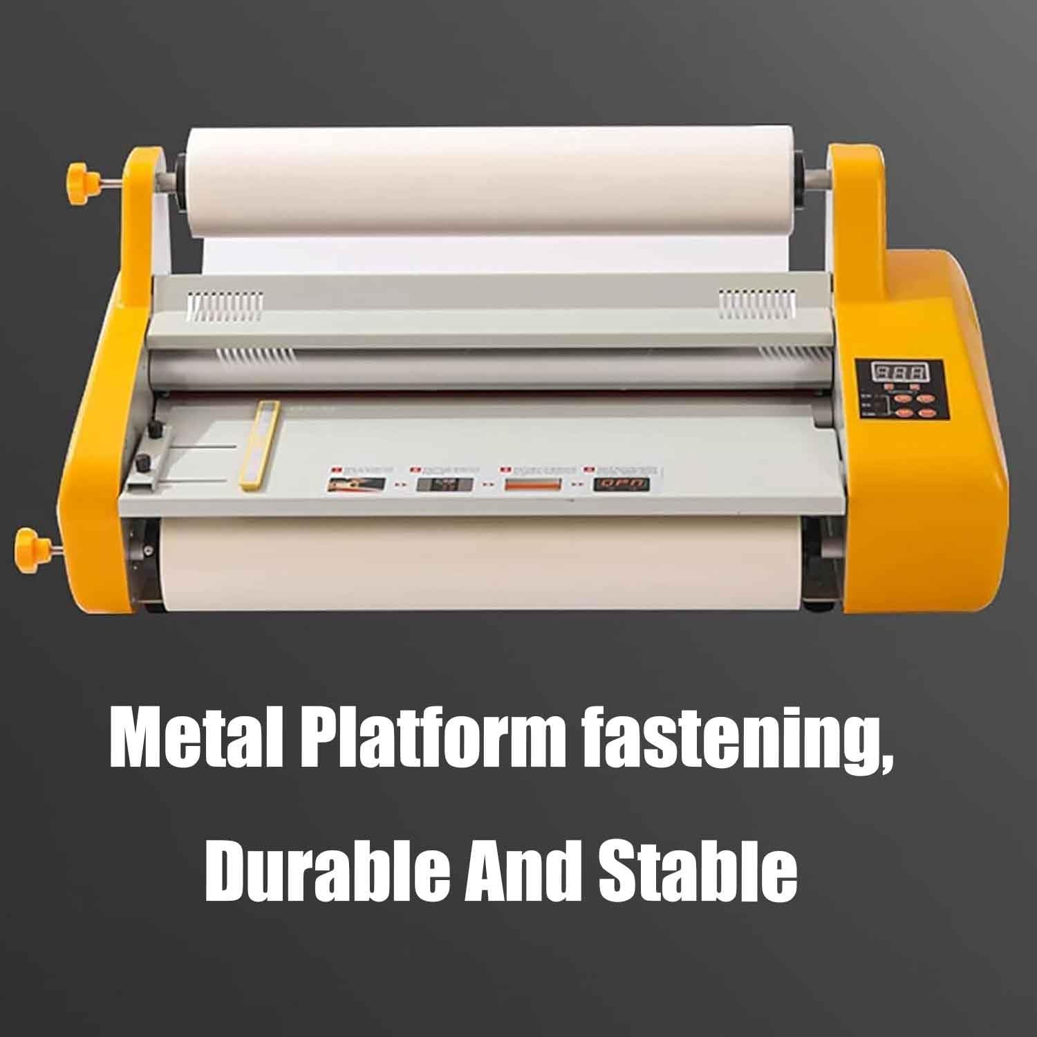 Laminatrice a rulli caldi e freddi da 600 W, 330 mm/A3, plastificatrice singola e bilaterale a 4 rulli, termoformato, da 13 pollici, regolabile da 0 a 150 °C, per menù