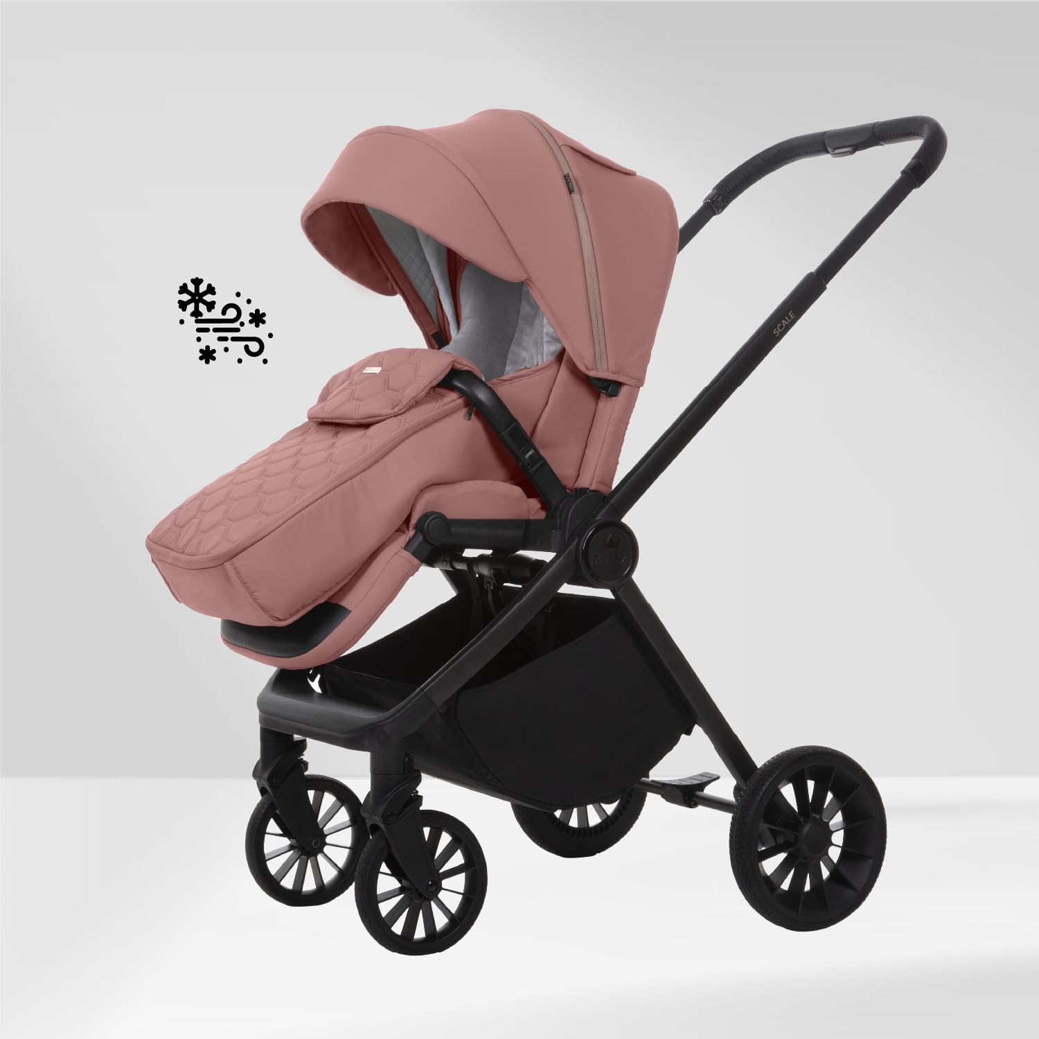 Babylux Poussette de Voyage SCALE avec Fonction Allongée, Couleur: Eosin