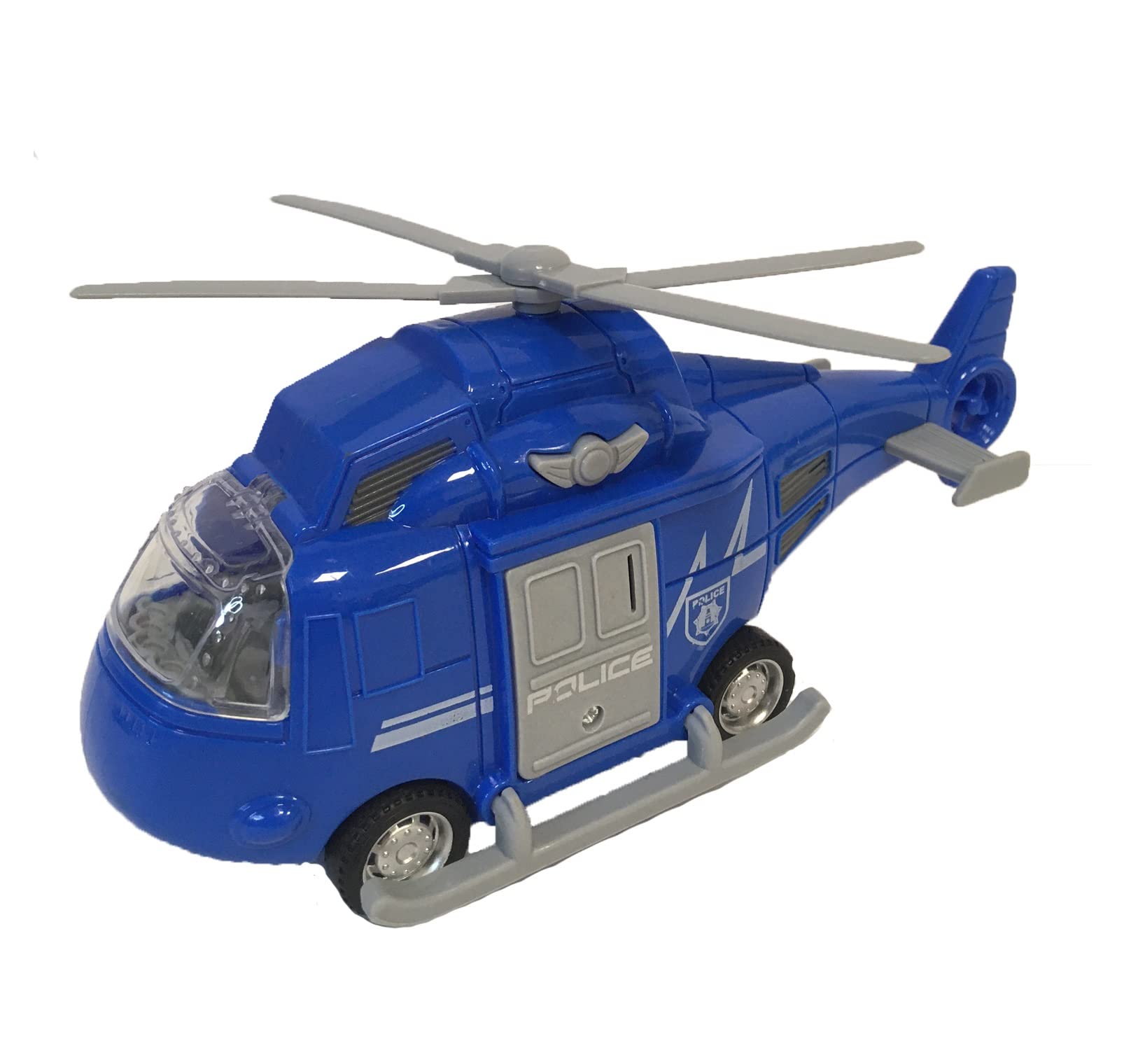 Elicottero Aereo Giocattolo con Luci e Suoni Movimento a Frizione Elicottero Soccorso Polizia Pompieri Aereo Giocattolo con Ruote Ambulanza Pronto Intervento Aereoplano Jumbo Jet Giocattolo con Luci