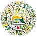 50 Pcs South American Style Brazil Stickers, 1.18-1.96inch Cartoon Culture Decorative Stickers, Self-Adhesive for Scrapbooking, Home Decoration, Cultural Theme Setup (Brazil)