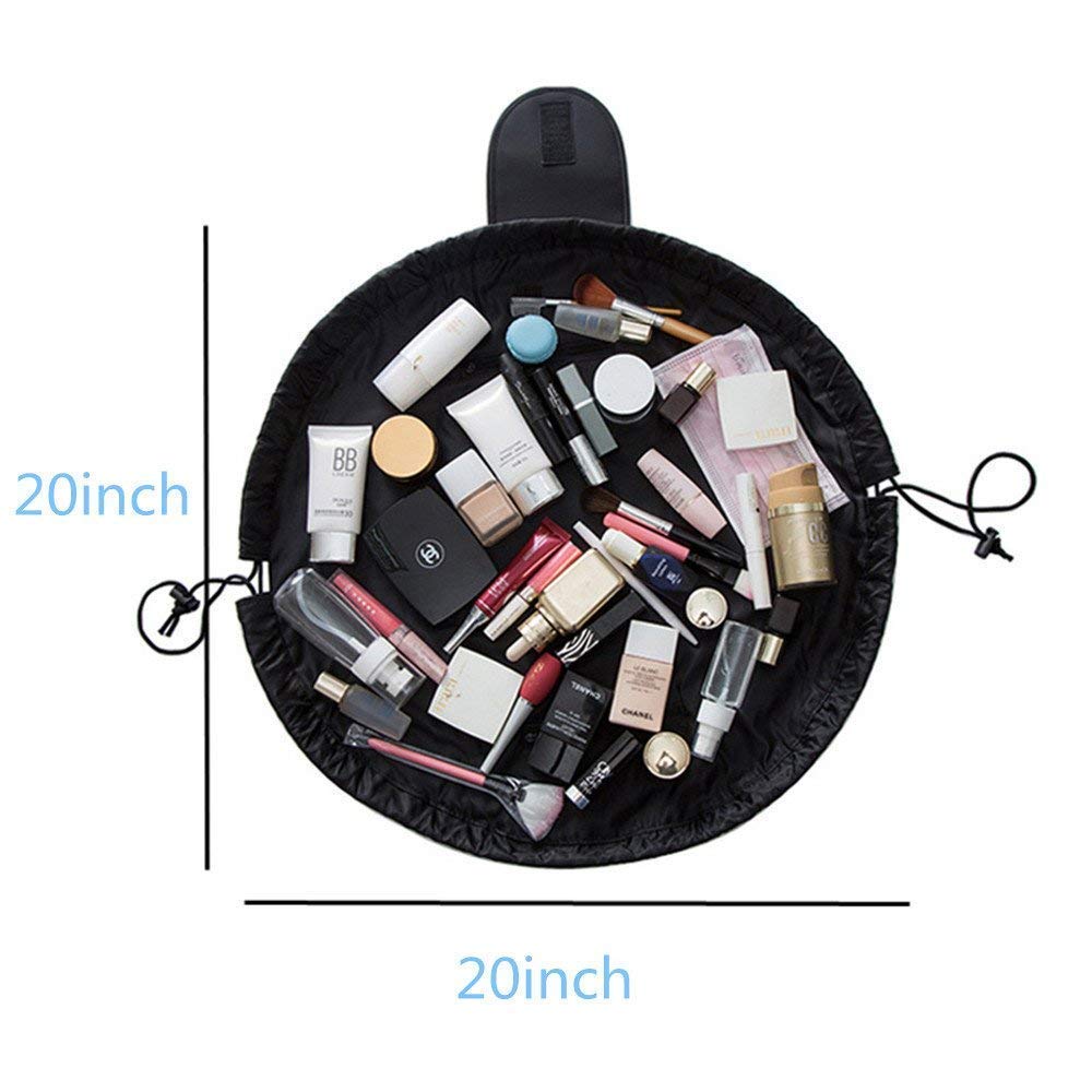 Viulvuk Stylish Portable Lazy Cosmetic Bag With Drawstrings | Convenient & Waterproof Makeup Pouch For Girls | Multifunction Large Capacity Storage Pouches For Women (White Cosmetic), 20 Cm 1