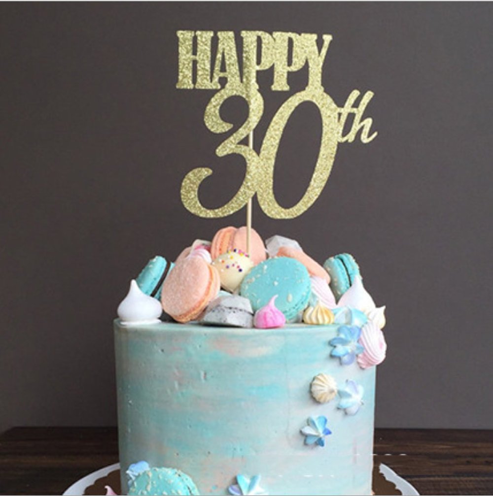 Amazon.co.jp: KOOTIPS 誕生日ケーキトッパー 手作り 30歳誕生日ケーキ