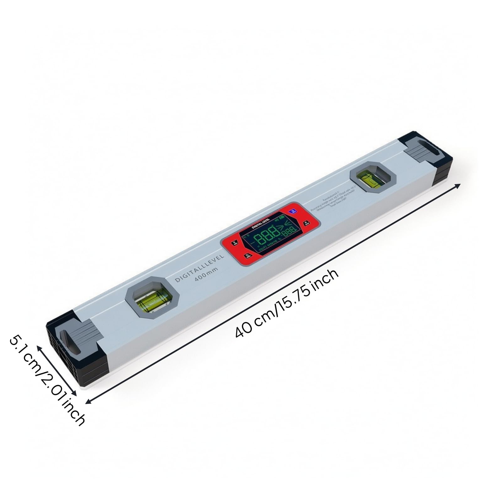 Sharplace Regla Digital Alta Precisión Digital Resistente Inclinómetro con Base Magnética para Carpinteros