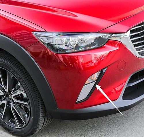 Miniatura 5 de Luz antiniebla delantera lámpara cubierta de párpados tira Trim para Mazda CX3 CX-3 2015 2016 2017 2018 ABS cromo 2 unids/set
