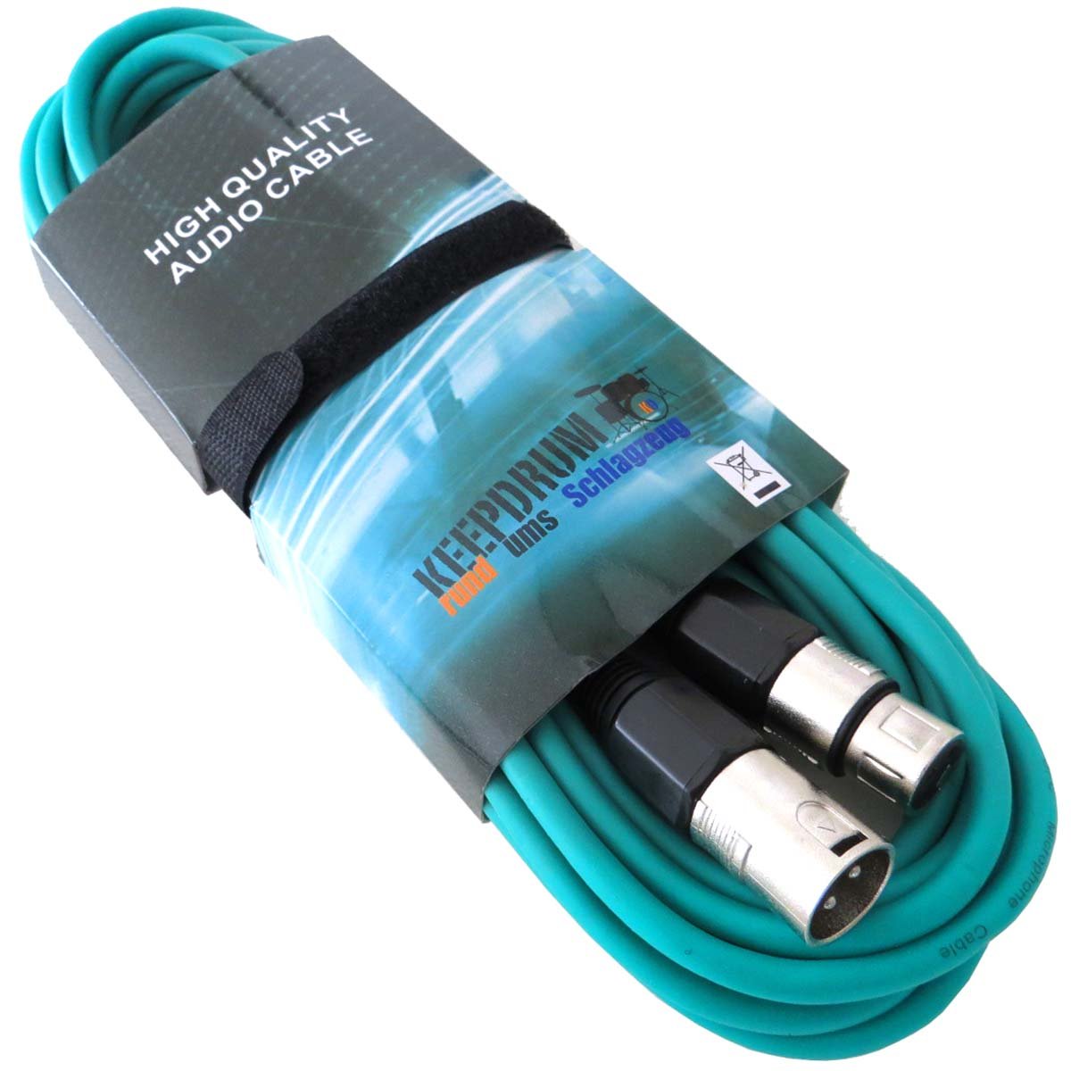 keepdrum Cable de micrófono verde XLR hembra XLR macho, 10 m, 4 unidades