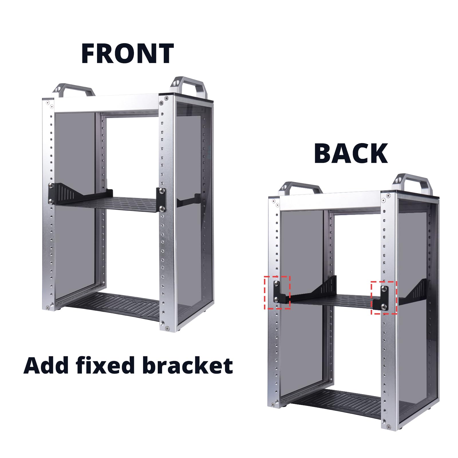 DeskPi RackMate Accessoires 1U Rack de Serveur 10" Plateau ventilé T1/T0 (1U-2PCS)