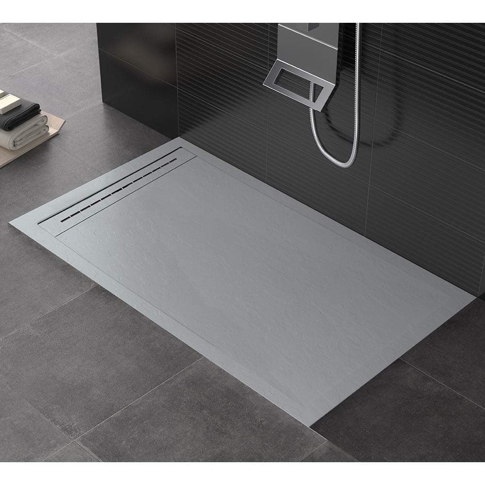 Maier Oasis Receveur de douche 90 x 90 cm en pierre Gris clair