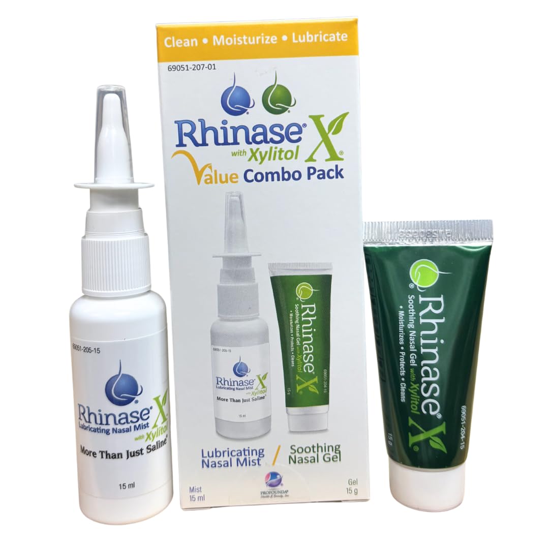 Rhinase X Value Combo Pack (15 ml Lubricating Nasal Mist & 15 ml Soothing Nasal Gel) for Dry Nose, nosebleeds — Amazon image 2