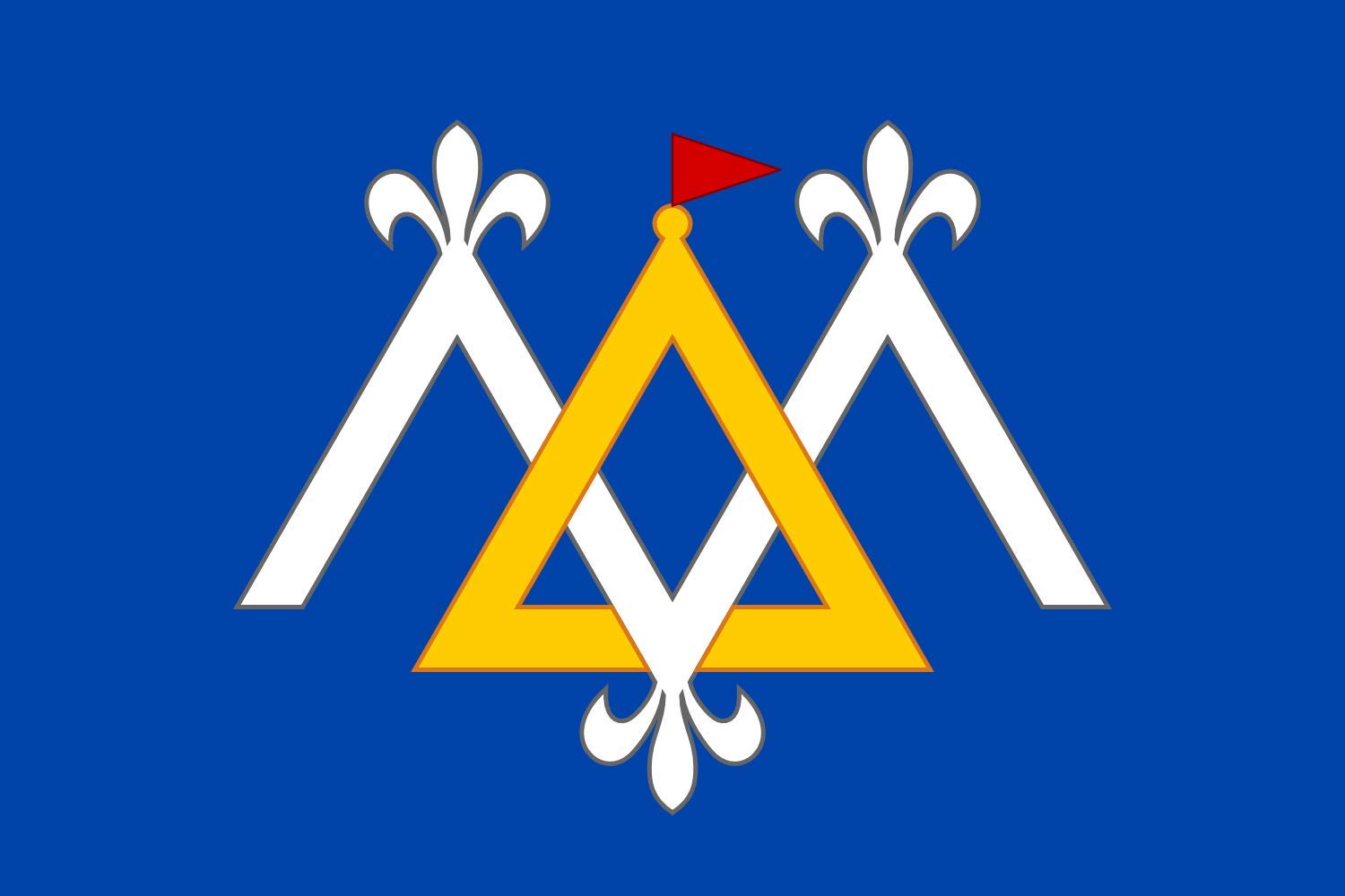Drapeau Large Lhota抗 UV pour remplacer votre pavillon décoloré de Zlín