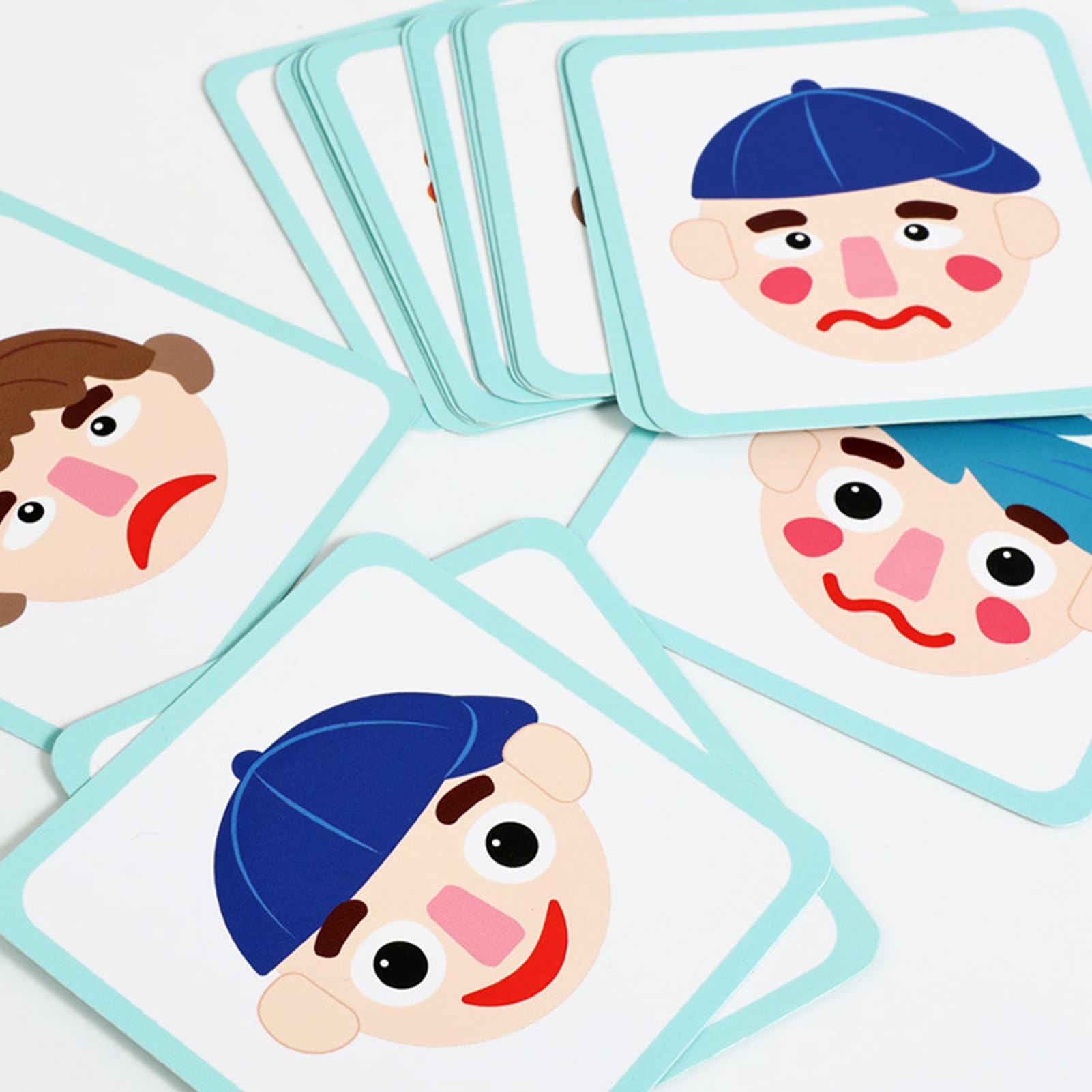 Giocattolo Dei Bambini Con Viso Ed Espressioni In Feltro,Gioco Educativo Divertente Con Carte Flash - Giocattolo Per L'Espressione Emotiva,Per Natale Asilo Compleanno Scuola Eventi Famiglia