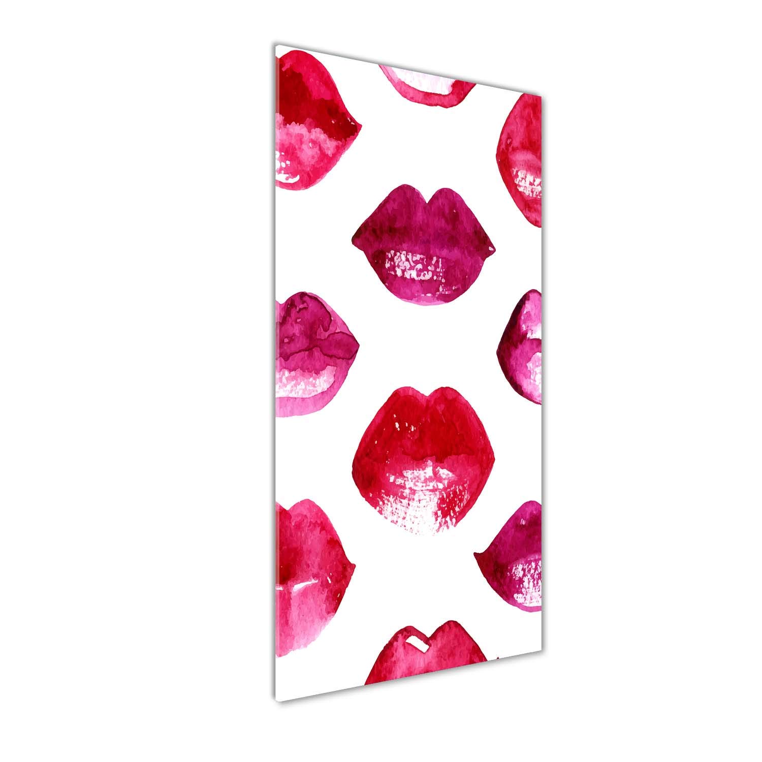 Mural art Tulup lèvres rouges impression plastique acrylique effet miroir 50x125