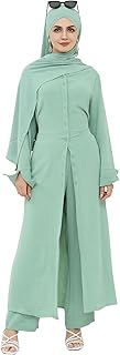 Abaya Dress for Women Muslim Modest Prayer Clothes 2pcs Dubai Cool Suit Arabic Daily
