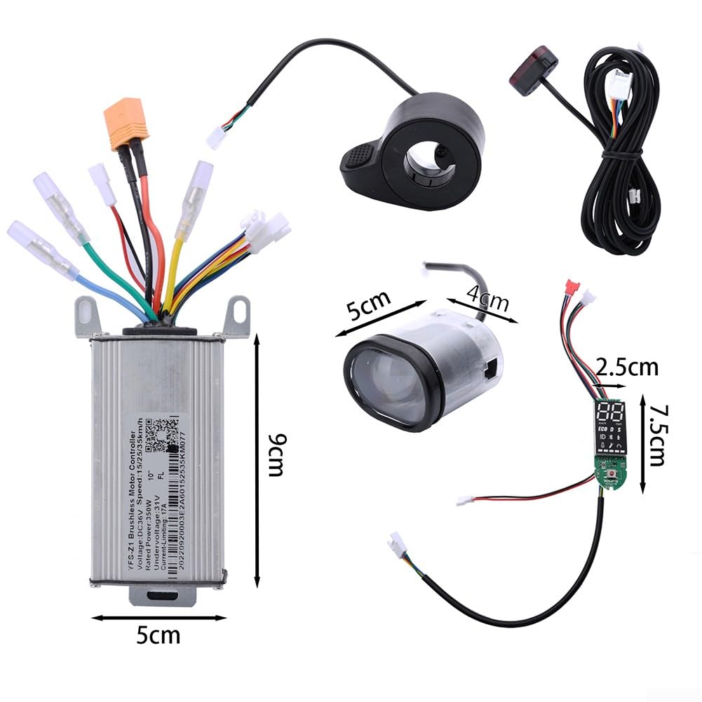 Elektroroller-Controller-Board, 36 V, 350 W, 17 A, Controller, Armaturenbrett, Beschleunigungsanzug für 25,4 cm Elektroroller