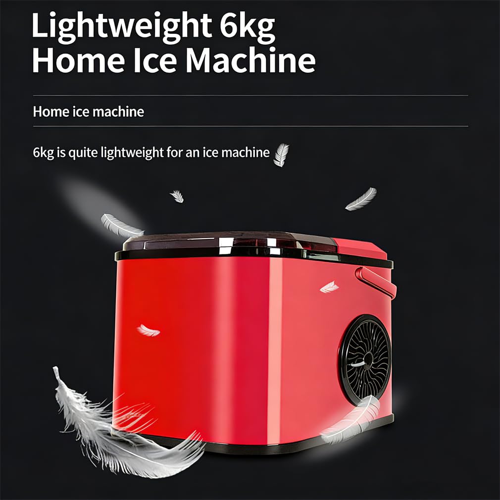 Ice Cube Maker, Portable Ice Machine Self-Cleaning, 2 Sizes of Bullet Ice, 26Lbs/24H, 9 Ice Cubes/6 Mins, Compact Ice Maker for Home Kitchen,Silver on Fridge.com