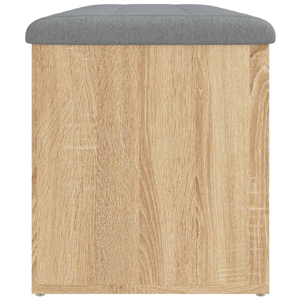 Banco con almacenaje Madera ingeniería Roble Sonoma 102x42x45cm