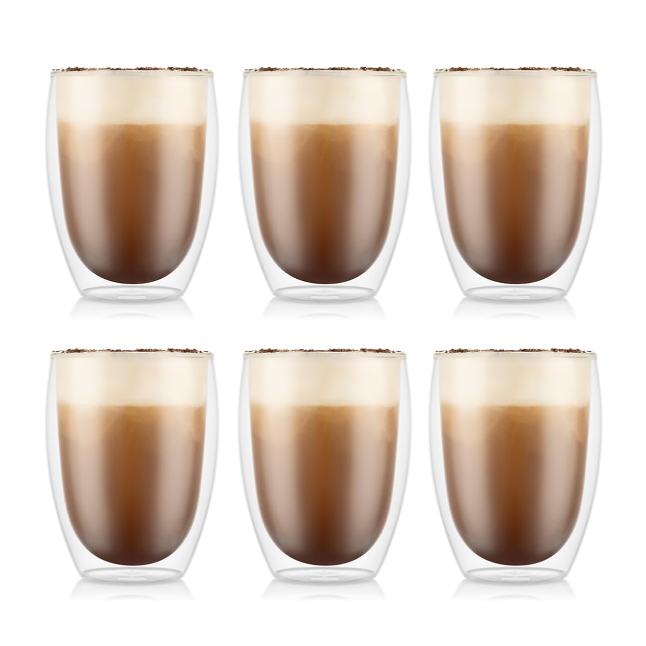 Bodum PAVINA Double Walled Thermo Glasses, 0.36 L, 12 oz, Pack of 6