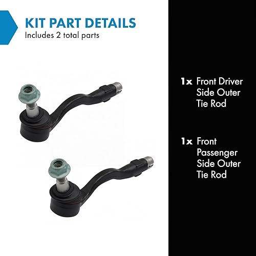 Miniatura 288 de TRQ Juego de barras de acoplamiento exteriores compatibles con Chevrolet Cruze Volt 2016-2019