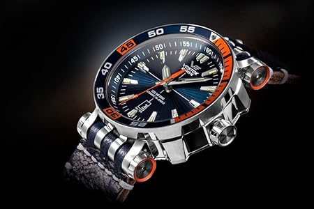 Amazon.com: Vostok Europe Energia 2 NH35-575A279 Leather Blue